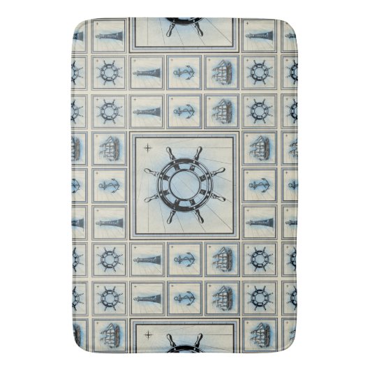 Vintages Radmuster Badematte (Vorderseite Vertikal)