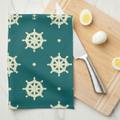 Vintages Radmuster Geschirrtuch (Viertel Falte)