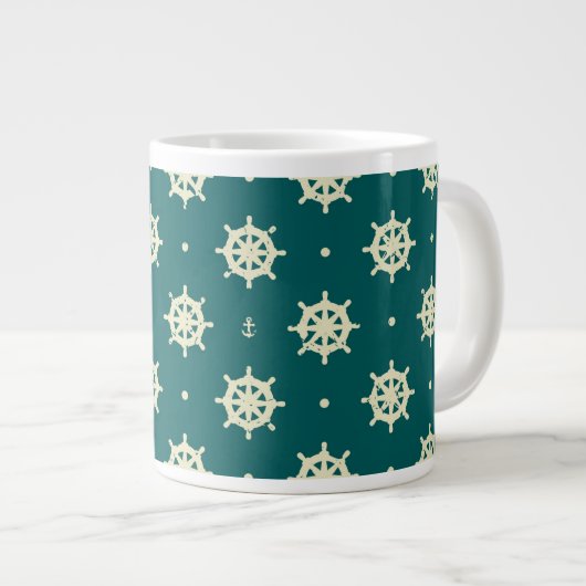 Vintages Radmuster Jumbo-Tasse (Vorderseite Rechts)