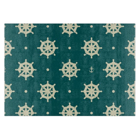 Vintages Radmuster Schneidebrett (Vorderseite)