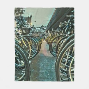 Vintages Radwerk Fleecedecke