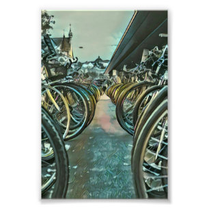 Vintages Radwerk Fotodruck