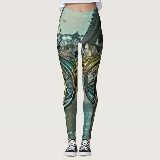 Vintages Radwerk Leggings (Vorderseite)
