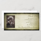 Vintages Rahmen-Beileid danken Ihnen Karte des (Vorne/Hinten)