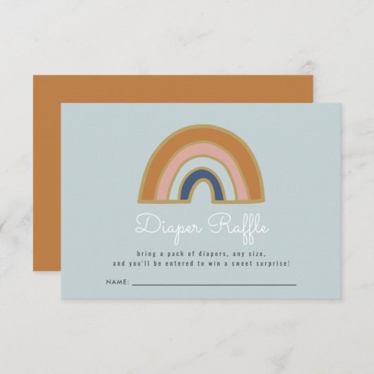 Vintages Rainbow Baby Duschdusche Windelwanne Begleitkarte (Vorne/Hinten)