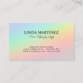 Vintages Rainbow Holographic Gradient Logo Visitenkarte (Rückseite)