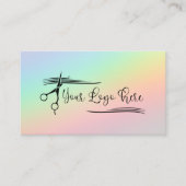Vintages Rainbow Holographic Gradient Logo Visitenkarte (Vorderseite)