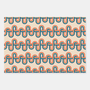 Vintages Rainbow Swirbelpapier Geschenkpapier Set