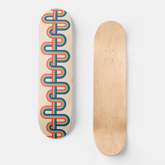 Vintages Rainbow Swirl Skateboard (Vorderseite)