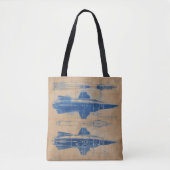 Vintages Raketenkonzept Tasche (Vorderseite)