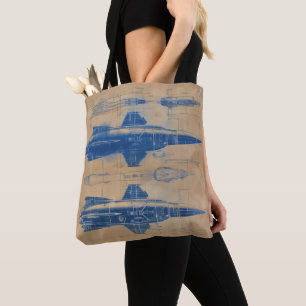Vintages Raketenkonzept Tasche