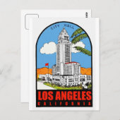 Vintages Rathaus von Los Angeles Postkarte (Vorne/Hinten)