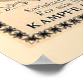 Vintages Rauchposter Poster (Ecke)