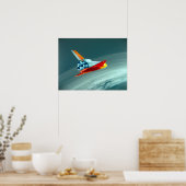 Vintages Raumschiff Art Poster (Küche)