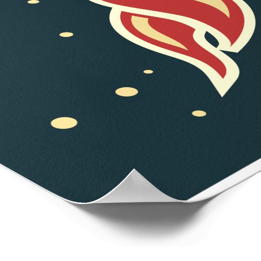 Vintages Raumschiff Poster (Ecke)