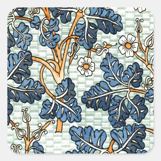 Vintages Reben Quadratischer Aufkleber (Vorderseite)