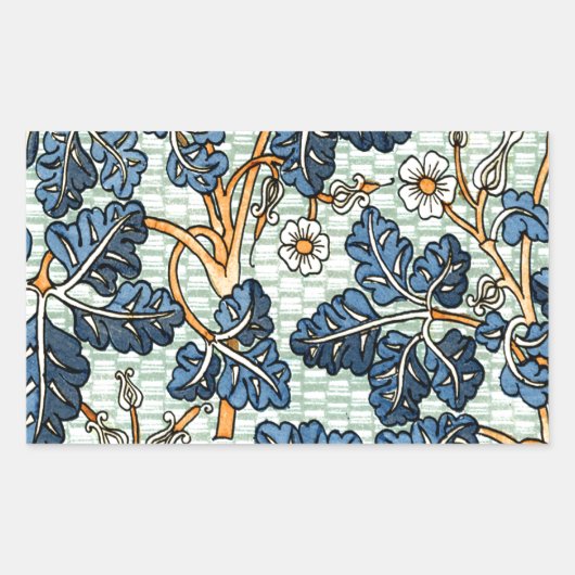 Vintages Reben Rechteckiger Aufkleber (Vorderseite)