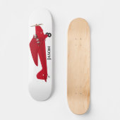Vintages Red Airplane Skateboard (Vorderseite)