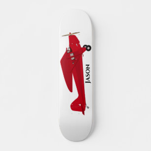 Vintages Red Airplane Skateboard