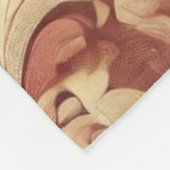 Vintages Red and Gold Damask Muster Fleecedecke (Ecke)