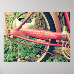 Vintages Red Bicycle Poster