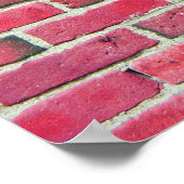 Vintages Red Brick Wall Texture Poster (Ecke)