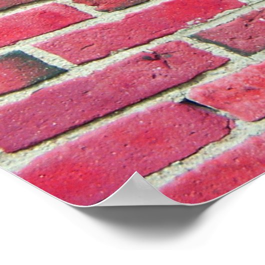Vintages Red Brick Wall Texture Poster (Ecke)