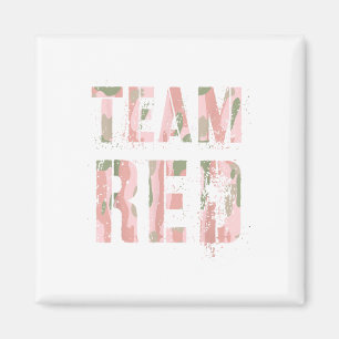 Vintages Red Camouflage Summer Camp War Game C Magnet