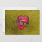 Vintages Red Heart Mexican Wedding Einladung (Rückseite)