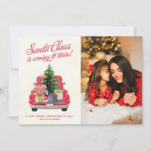 Vintages Red Santa Truck Foto (Vorderseite)