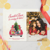 Vintages Red Santa Truck Foto