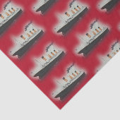 Vintages Red Titanic Ship Weihnachtszettel Seidenpapier (Ausschnitt)