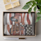 Vintages Red Truck American Flag Tissue Paper Seidenpapier (Geschenk)