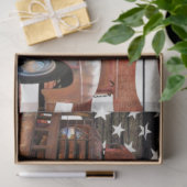 Vintages Red Truck American Flag Tissue Paper Seidenpapier (Geschenk)