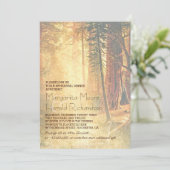 Vintages Redwood Trees Probe Dinner einladen Einladung (Stehend Vorderseite)