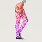 Vintages Regenbogen-Botanisches Muster Leggings (Rechts)