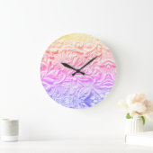 Vintages regenbogengefertigtes Leder Große Wanduhr (Zuhause)