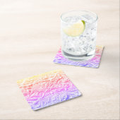 Vintages regenbogengefertigtes Leder Rechteckiger Pappuntersetzer (Vor Ort)