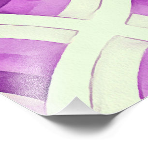 Vintages Regenbogenmuster in Lila Lilac Fotodruck
