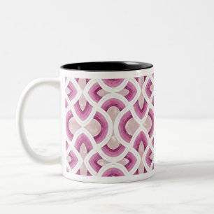 Vintages Regenbogenmuster in Mulberry Zweifarbige Tasse