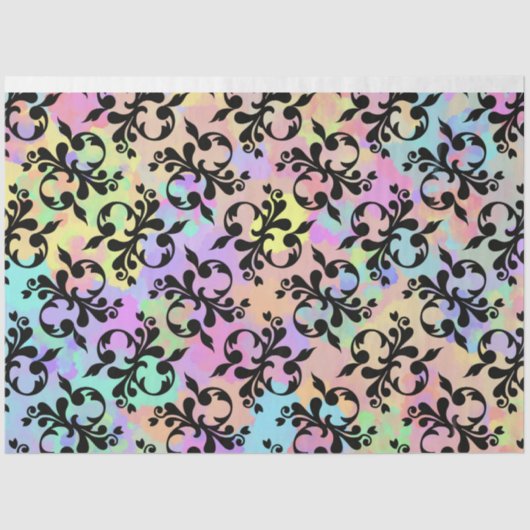 Vintages Regenbogenpapier Seidenpapier (Vorderseite)