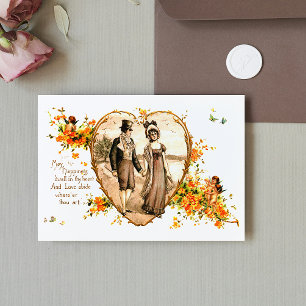 Vintages Regency Couple Valentine Feiertagspostkarte