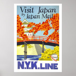 Vintages Reise-Plakat "Besuchs-Japans" Poster