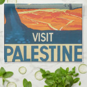 Vintages Reise-Plakat Besuchs-Palästinas Küchentuch (Gefaltet)