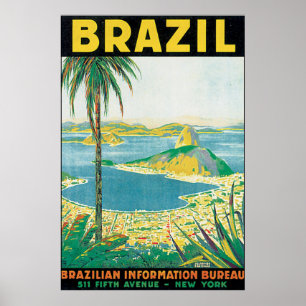 Vintages Reise-Plakat Brasiliens Poster
