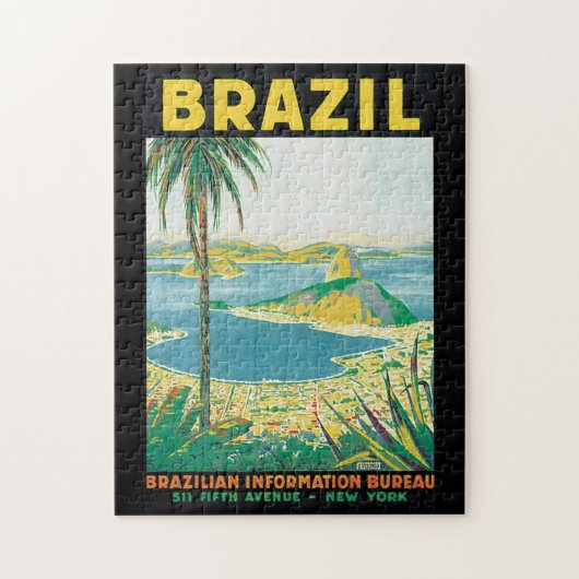 Vintages Reise-Plakat Brasiliens Puzzle (Vertikal)