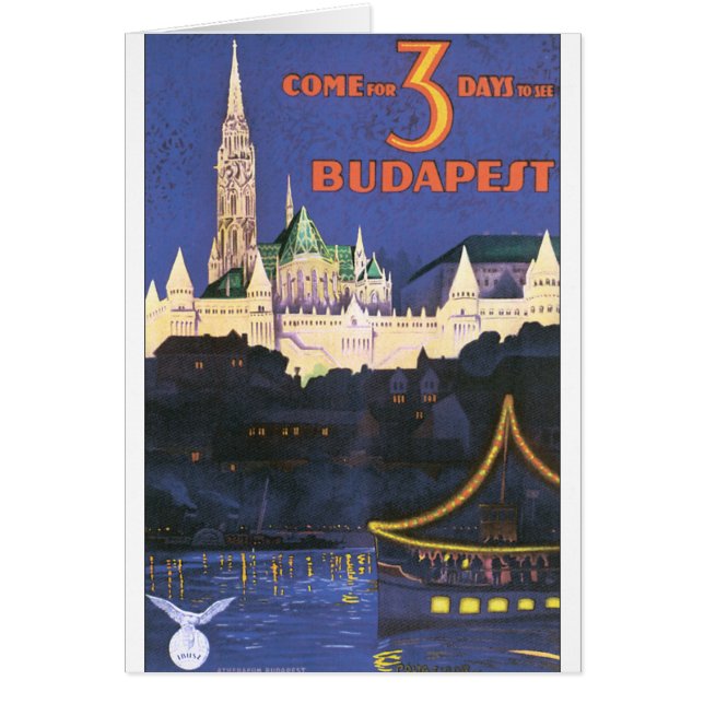 Vintages Reise-Plakat Budapests (Vorne)
