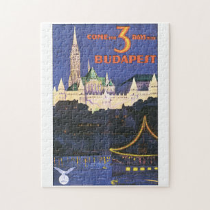 Vintages Reise-Plakat Budapests Puzzle
