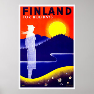 Vintages Reise-Plakat Finnlands Poster