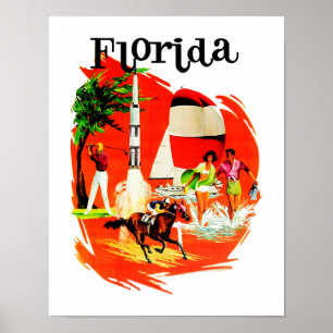 Vintages Reise-Plakat Floridas Poster